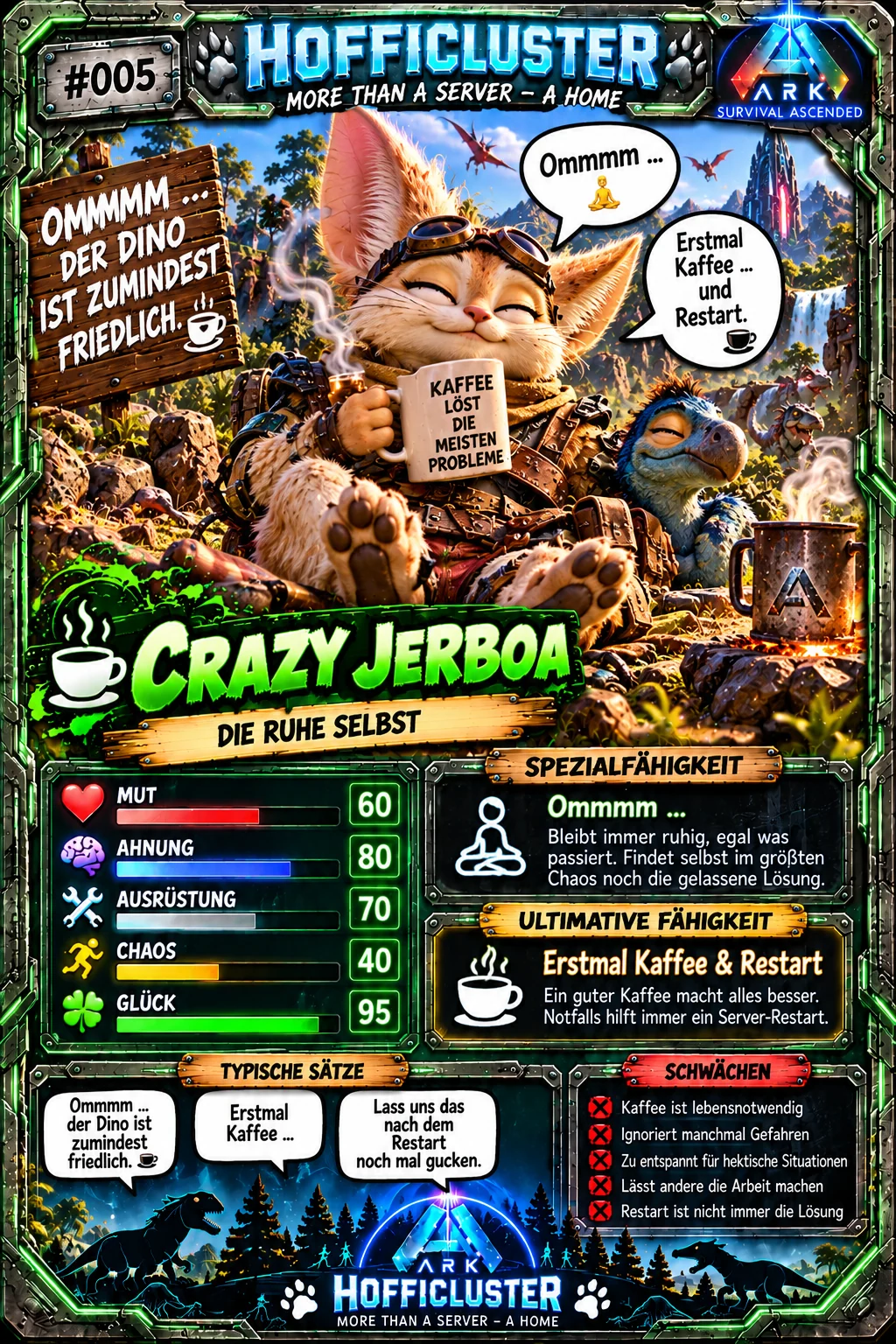 HoffiCluster Charakterkarte Crazy Jerboa